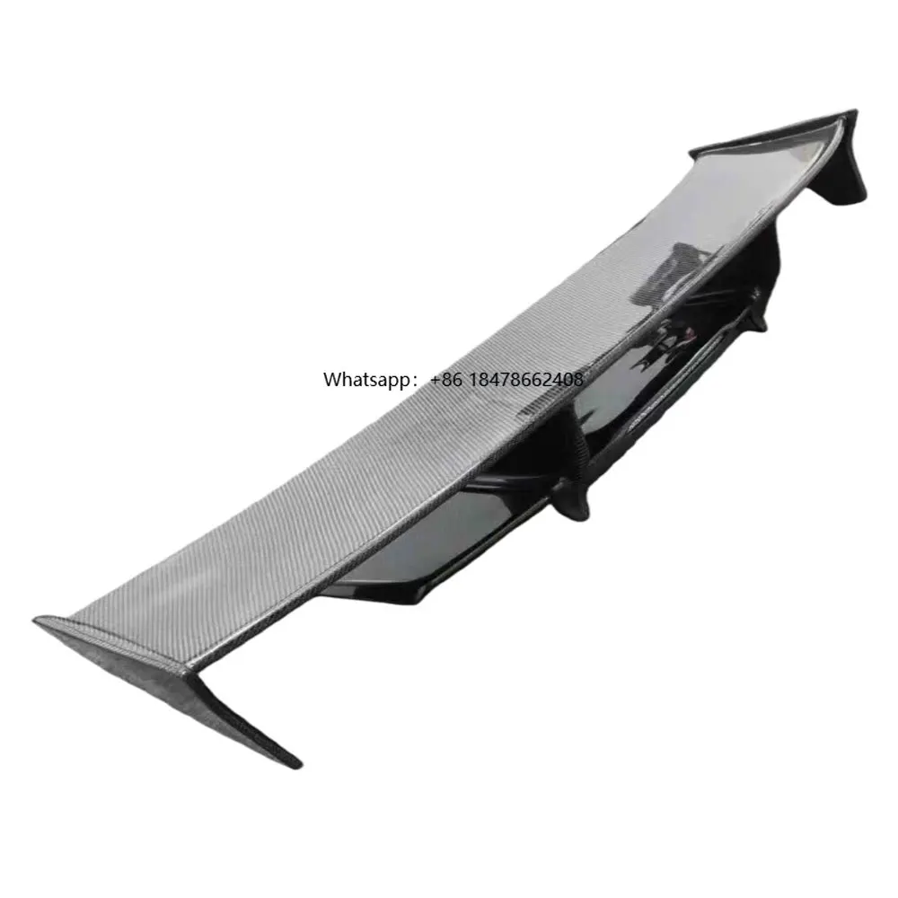 

TS Style Real Carbon Fiber Rear Trunk GT Wing Spoiler with Red Led Light for GT-R R35 09-25