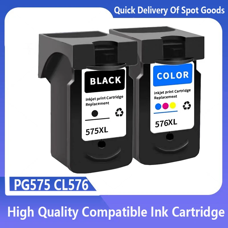 خرطوشة حبر PG575 CL576 PG575XL CL576XL متوافقة مع PG-575 PG 575 CL 576 لطابعة Canon PIXMA TS3550i TR3551i TR4750i