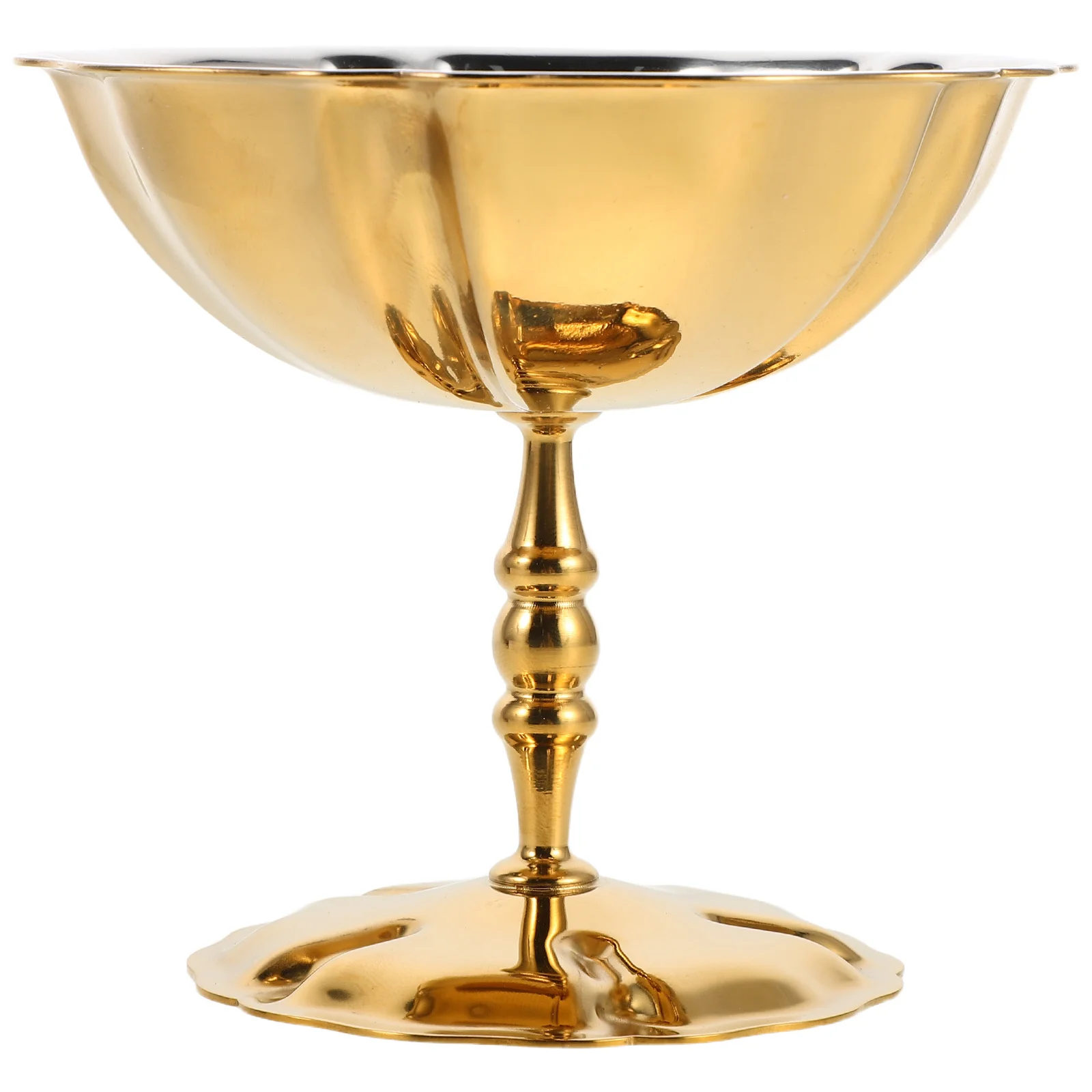 

Footed Stainless Steel Dessert Bowl Perfect for Ice Cream Sundae Pudding Fruit Condiments Party Holiday Serving Elegant Metal