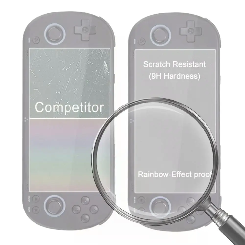 ل Trimui الذكية برو لعبة وحدة التحكم واقي للشاشة فيلم المضادة للخدش الزجاج المقسى فيلم شاشة المقسى فيلم لعبة الملحقات