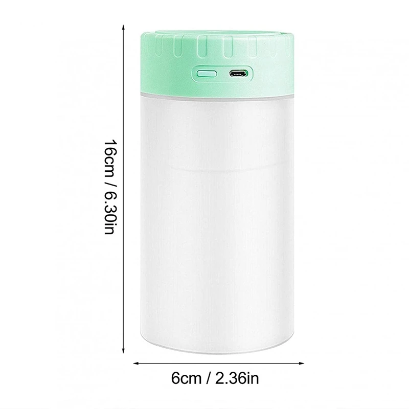 Air Humidifier,Mini USB Ultrasonic Humidifier With 400Ml Water Tank,Three Light Modes Super Quiet,Colorful Cool Light