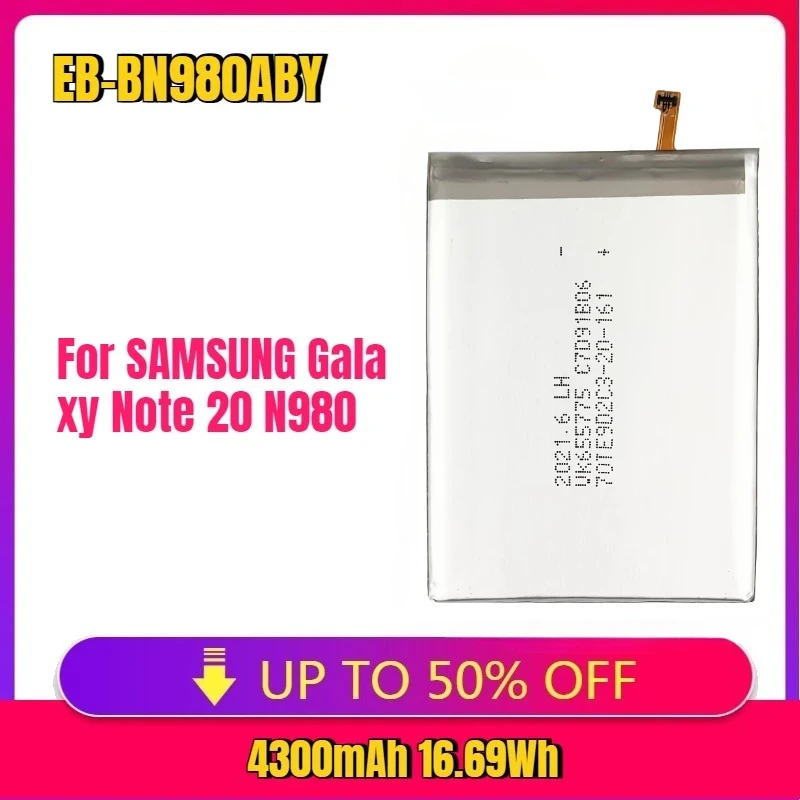 

Новый сменный аккумулятор EB-BN980ABY 4300 мАч для SAMSUNG Galaxy Note 20 4G/5G N980 N980F/N981 SM-N980F/DS аккумуляторы