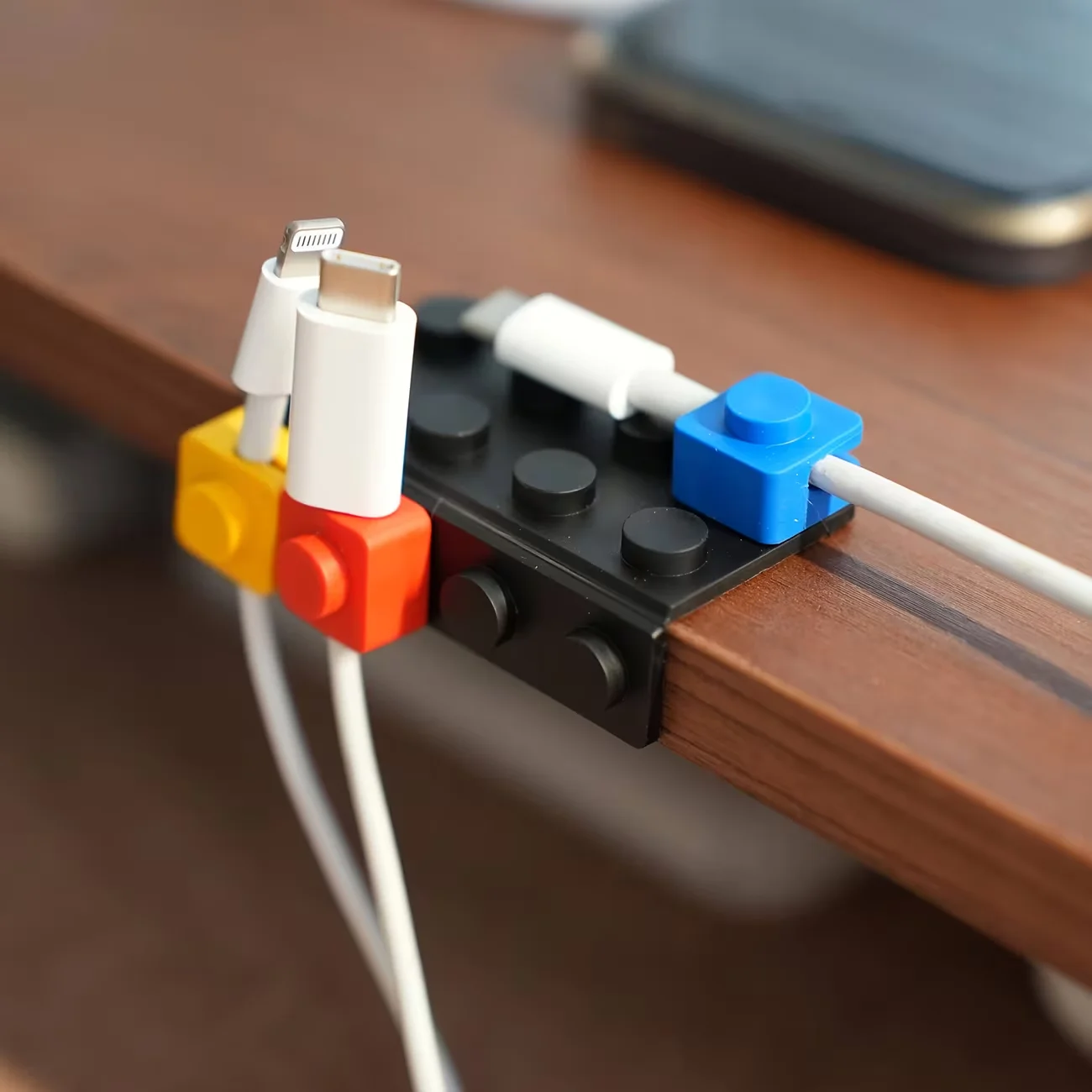 2 Sets Modular Cable Organizer DIY Splicing Data Cable Holder Desktop Wire Management Storage for Home Office Desk Organization