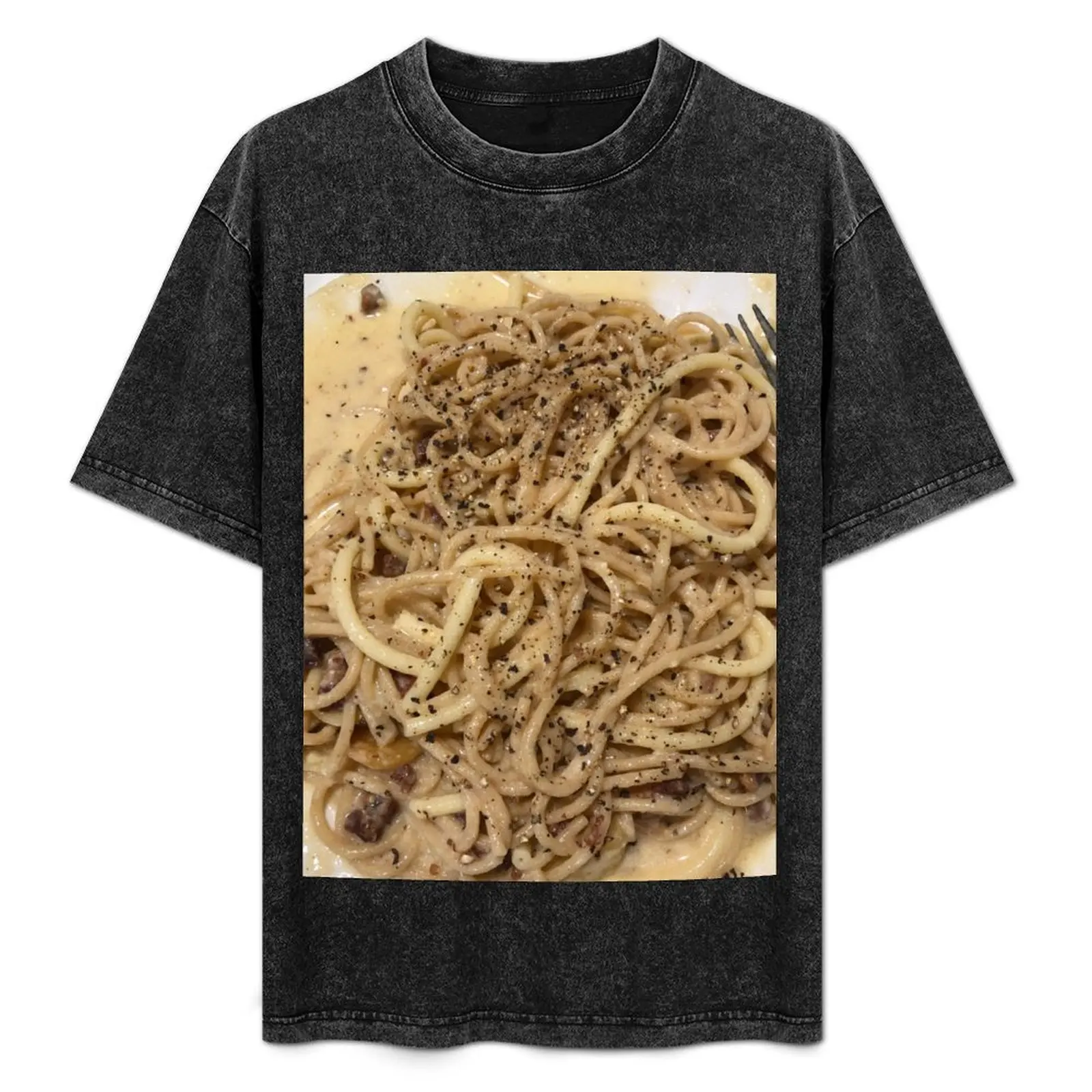 Carbonara Spaghetti T-Shirt bedruckte T-Shirts für Herren, Herren-T-Shirt, grafisches T-Shirt