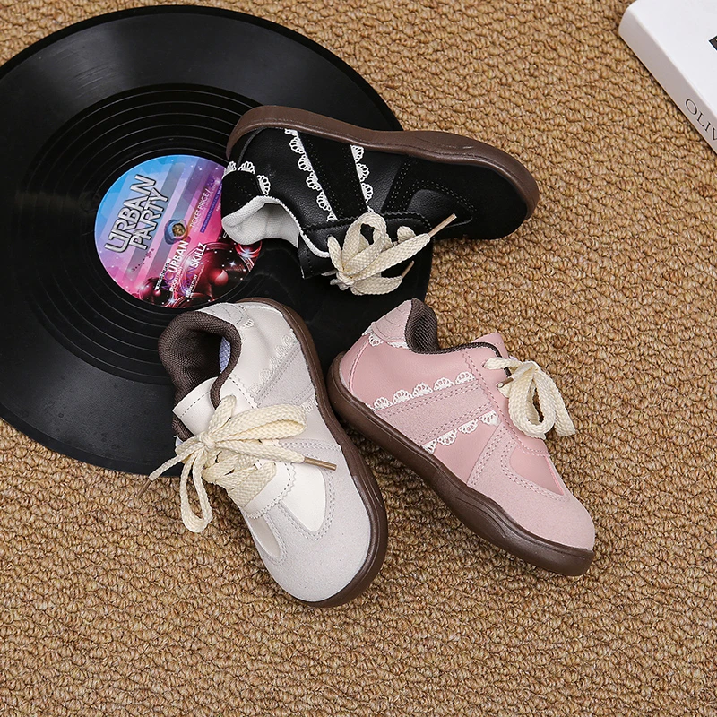 Kids Casual Sneakers for Girls 2025 Autumn New Toddler Walking Shoes Anti-slippery Breathable Versatile Chic Kid Training Shoes