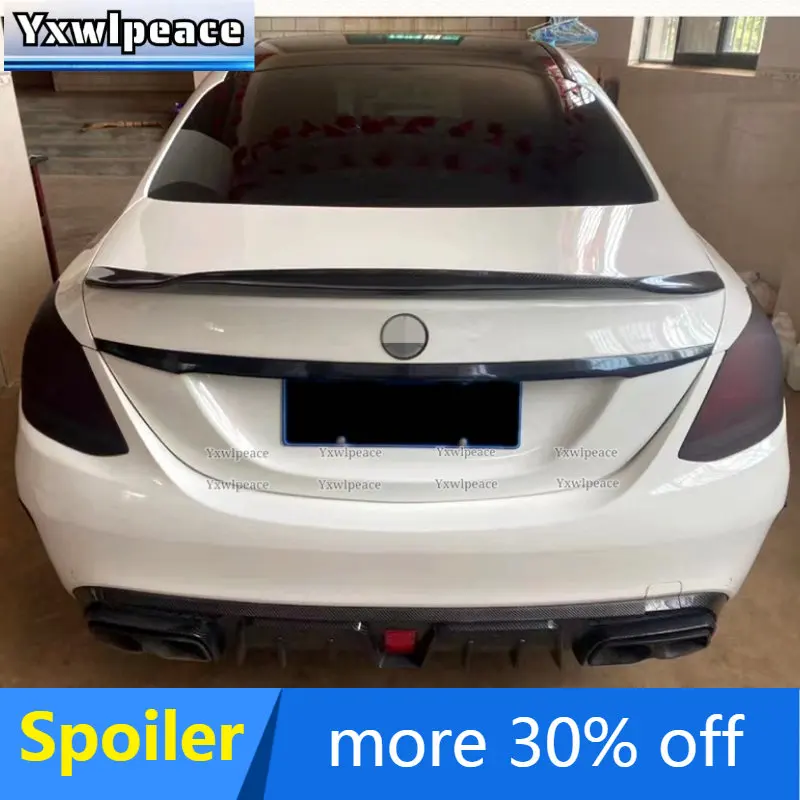 

4-Doors Sedan PSM Style Rear Trunk Spoiler for Mercedes Benz W205 AMG Line 2015 16 17 18 2019 ABS Glossy Black Car Rear Wing