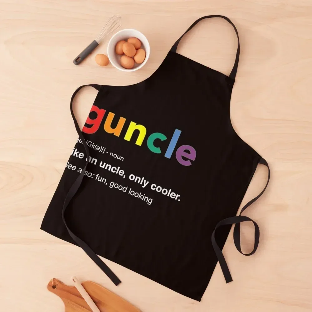 Guncle Definition Apron Waiter Uniforms custom women's kitchen Apron