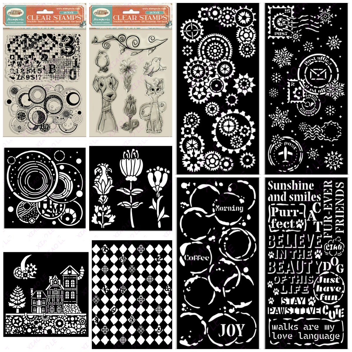 

Christmas Houses Stencil Stamps for DIY Scrapbooking Album Stamp Make Paper Card Embossing 2025 New Hot Selling