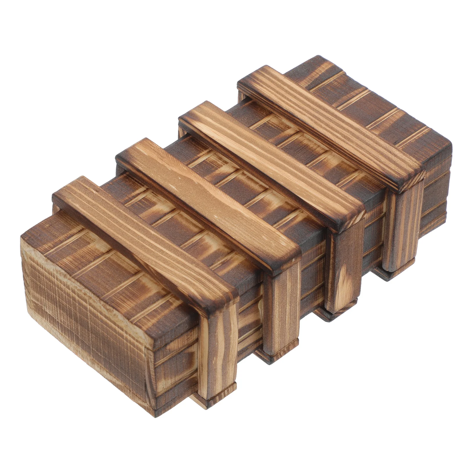 

Wooden Storage Box Hidden Compartments Puzzle Brain Teaser Money Holder Gift Card Unique Secret Containers Kids Puzzle Case