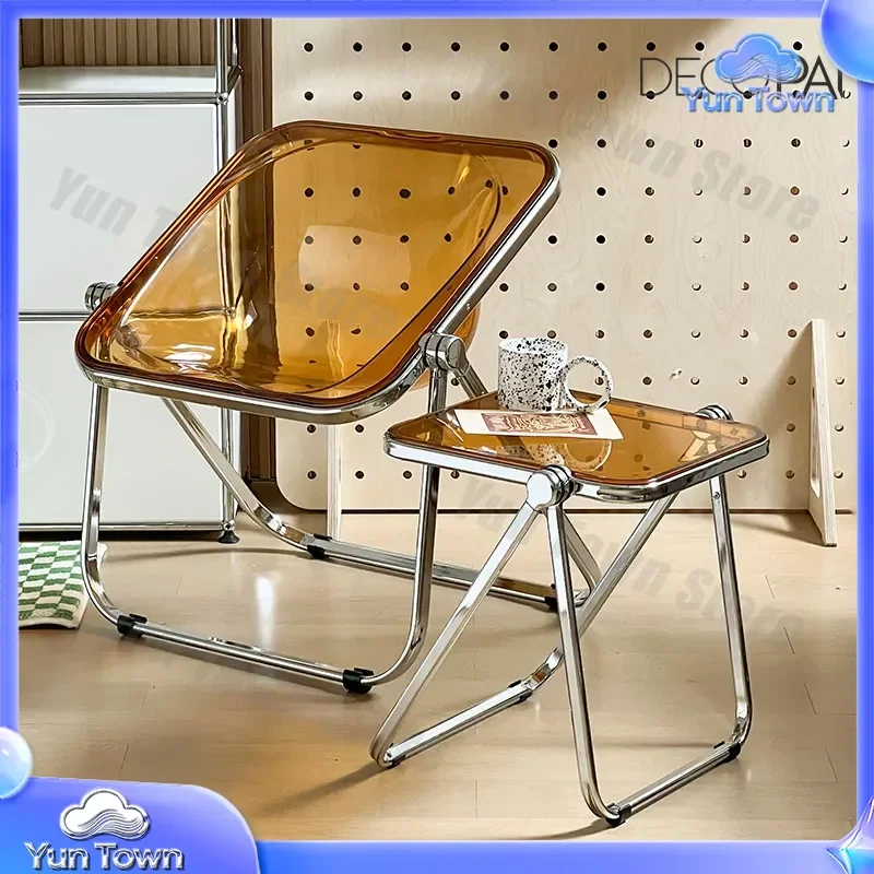 Medieval Transparent Folding Coffee Table for Living Room Home Designer Internet Celebrity INS Side Table for Small Spaces