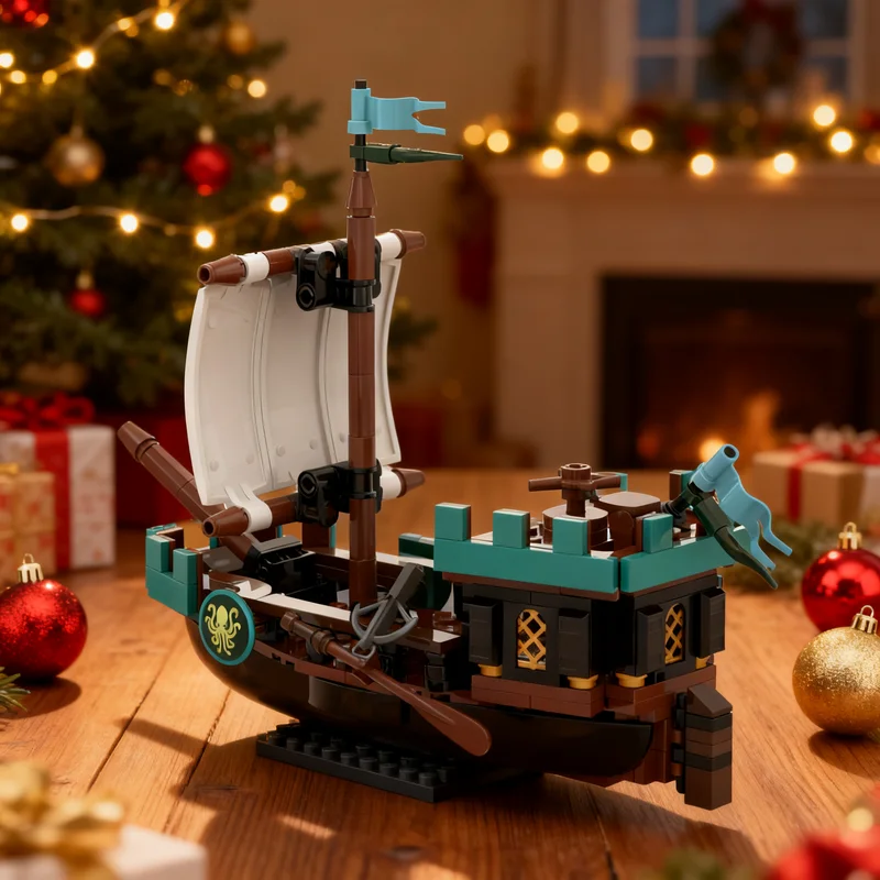 306pcs MOC Castle Sea Serpent Kraken Model Christmas Gift Collectible Office Desk Ornament And Creative Tabletop