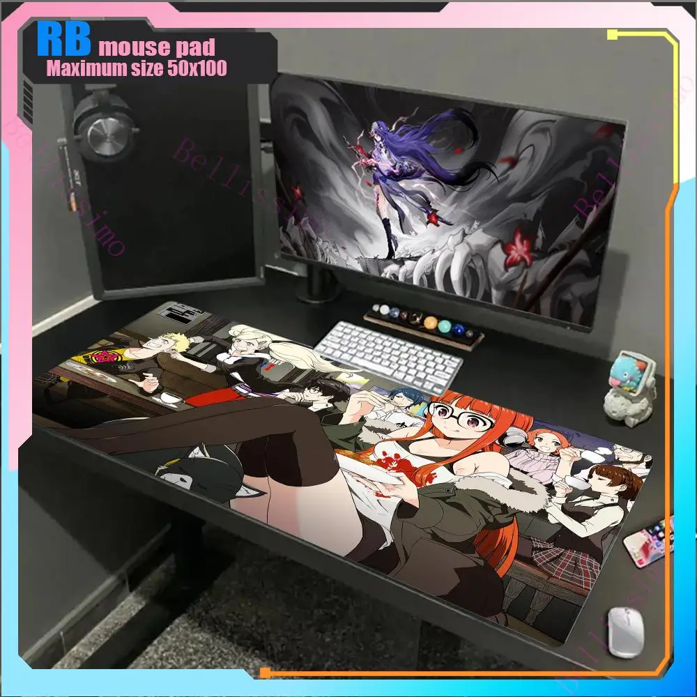 Hot selling and hot selling items persona5 Mouse Pad HD Printing Mouse Game Pad 1000x500 PortableSuitableDesktop Laptop MousePad