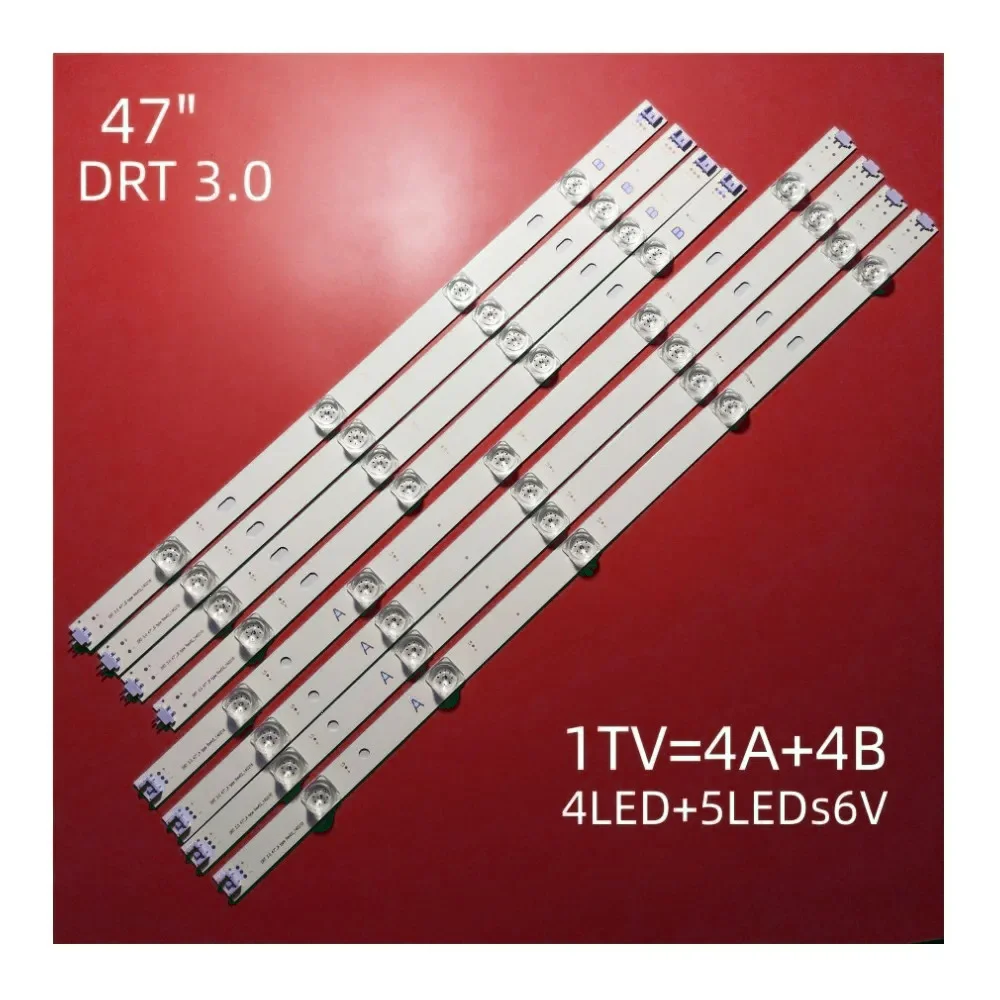 Imagem -04 - Conjunto de Tiras Led para lg 47lb6520 47lb563v 47lb561v 47lb5610 47lb582v 47lb5820 47lb5500 47lb550b 47ly330c 47lb585v 47lb650v Pcs