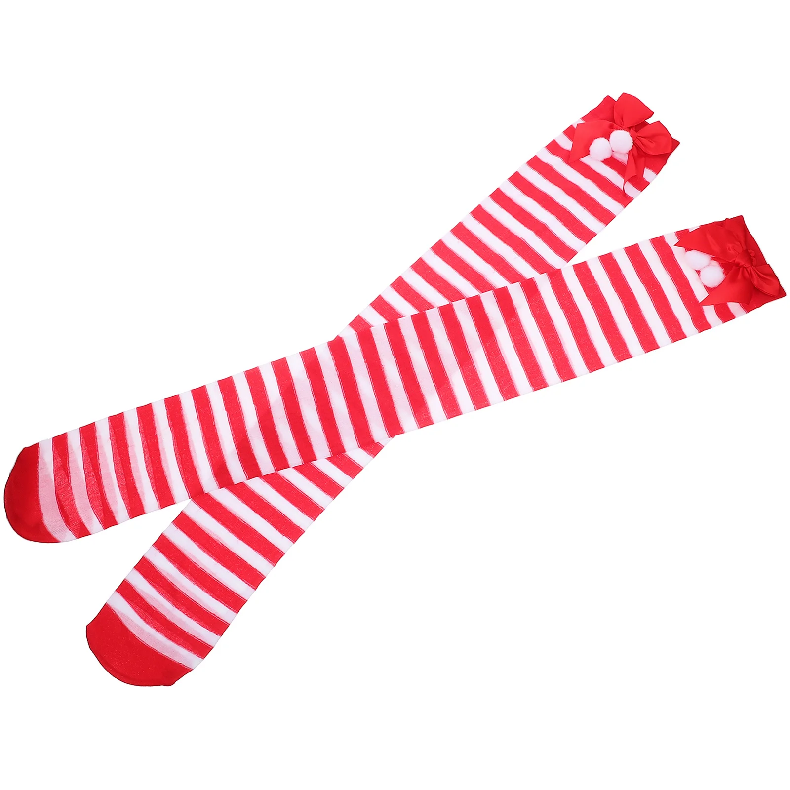 

1Pair Christmas Stocking Comfortable Elastic Soft Easy Wear Take Off Girl Gift Supplies Christmas Long Socks Warm Stocking