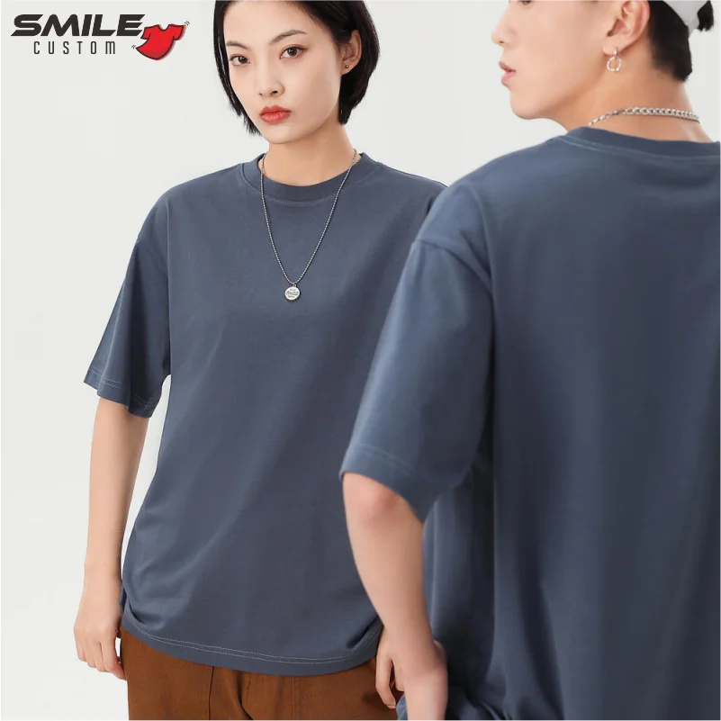 Fashion Men And Women Short Sleeve T-Shirts Embroidery Logo Casual Round Neck Shirt Design Print Pattern Custom Oversize T-shirt