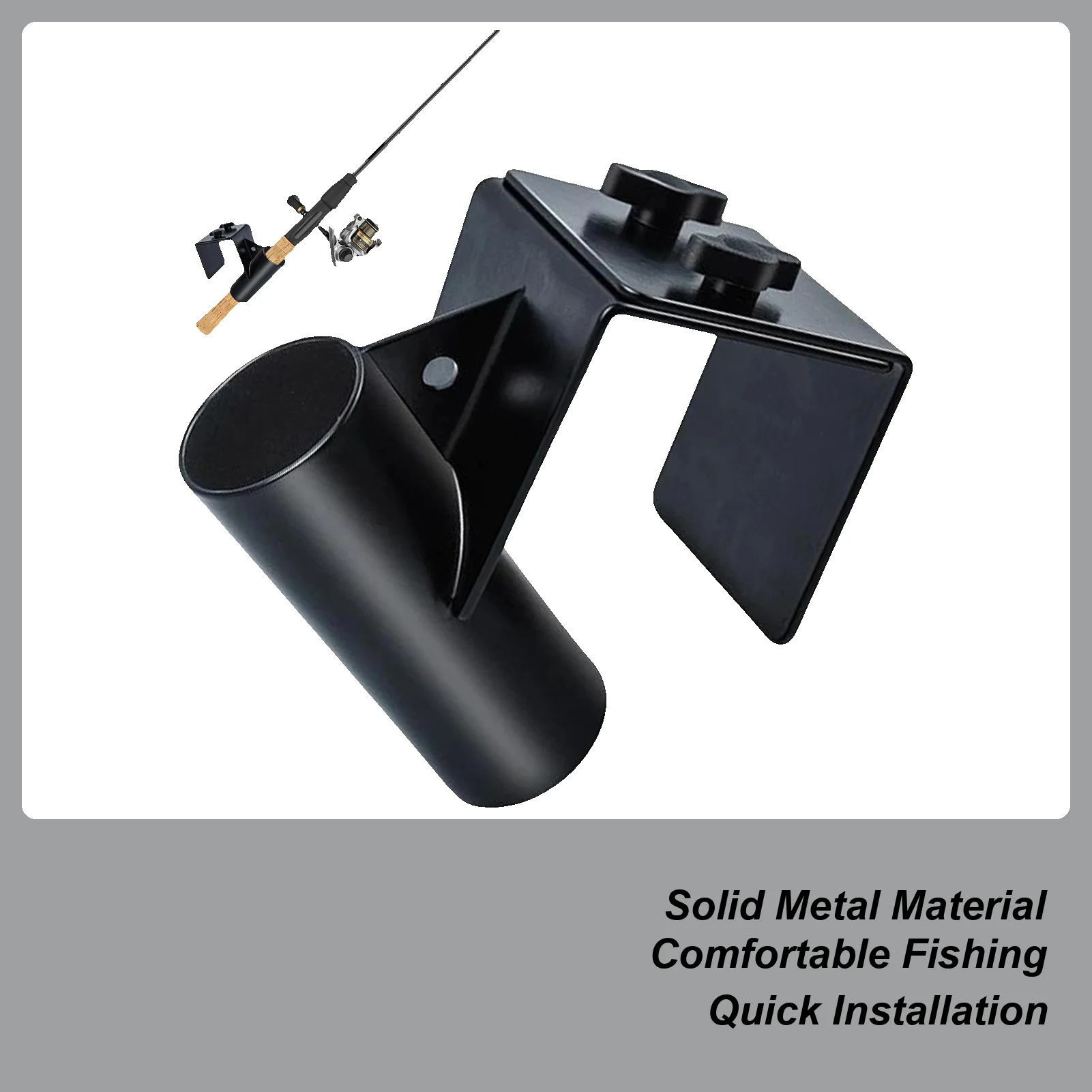 

Adjustable Ice Fishing Rod Holder, Metal Bracket for Secure Rod Placement on Ice Sleds, Winter Lake Fishing Gear for Anglers