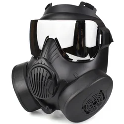 Máscara de Gas de cara completa, Máscara protectora táctica de calavera para Cosplay CS, fiesta de disfraces de Halloween, ventilador de escape transpirable