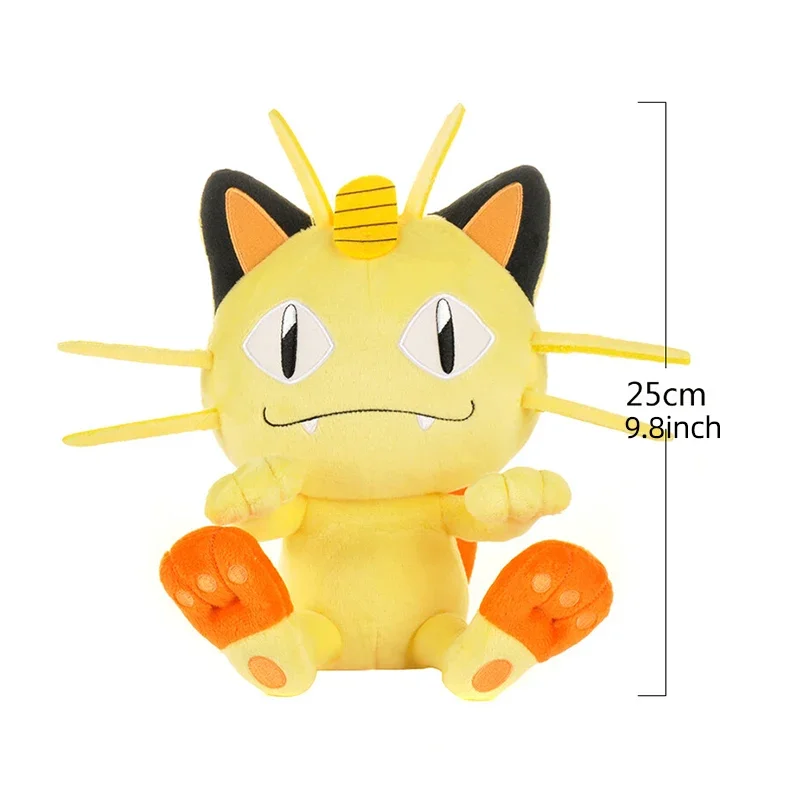 25CM Original Pokemon Meowth Peluche Stuffed Plush Toys Plushie Soft Animal Kawaii Anime Dolls Birthday Gift For Kids Girl Boy