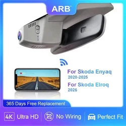 Dash Camera for Skoda Enyaq 2020 - 2025 / Elroq 2025 2026, ARB Integrated OEM Factory Style 4K 2160P Car DVR APP WIFI