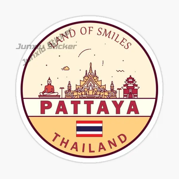 PATTAYA THAILAND เมืองพัทยา Scenery Travel City Car Sticker Vinyl Self-adhesive Bumper Self-adhesive Decoration