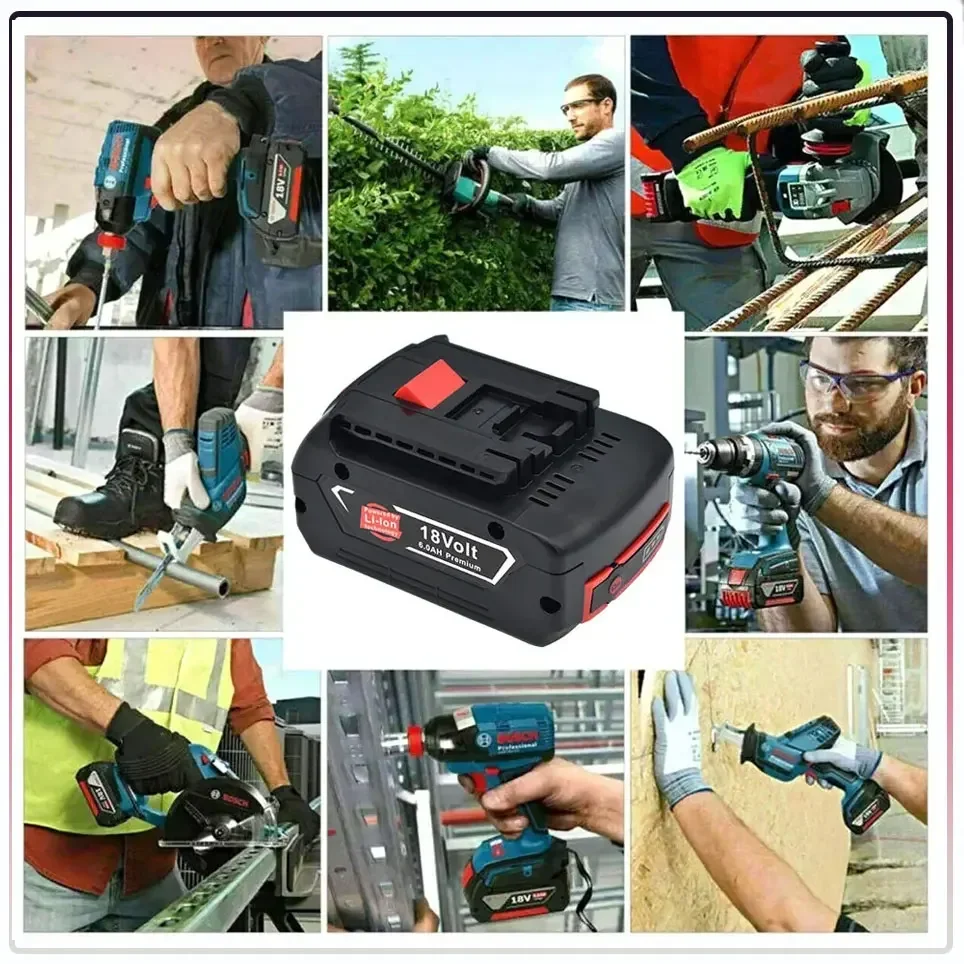 Для BOSCH 18 В аккумулятор BAT609 BAT610 Для Bosch 18 В Professional 6,0 Ач литий-ионный аккумулятор для дрели GBA18V GSR18V BAT618 BAT619