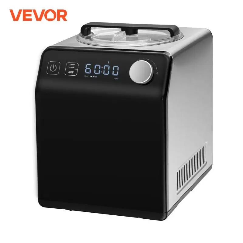 VEVOR Sorbetière Automatique Turbine à Glace Professionnelle 2 L 180 W Machine à Glace Électrique