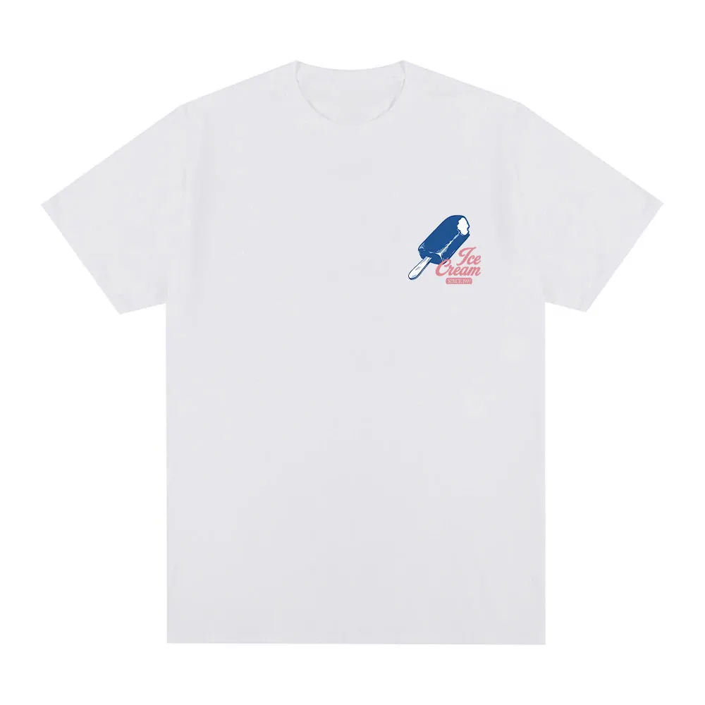 Latex No.2t Tee Yeonjun Ice Cream Solo Pop Logo T-shirt Hip Hop Style Graphic Tee Men Women Casual Loose Short Sleeve Sotton Top