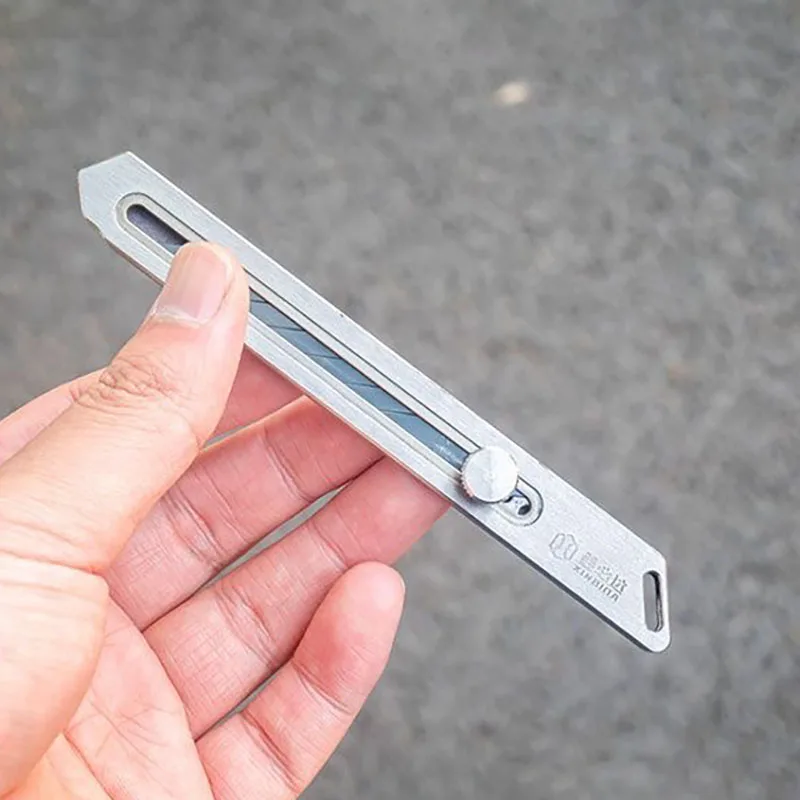 Imagem -03 - Titanium Alloy Utility Knife Sharp Survival Pocket Knife Abridor de Garrafas Cortador de Papel Edc Portátil Survival Tool Substituível Tc21