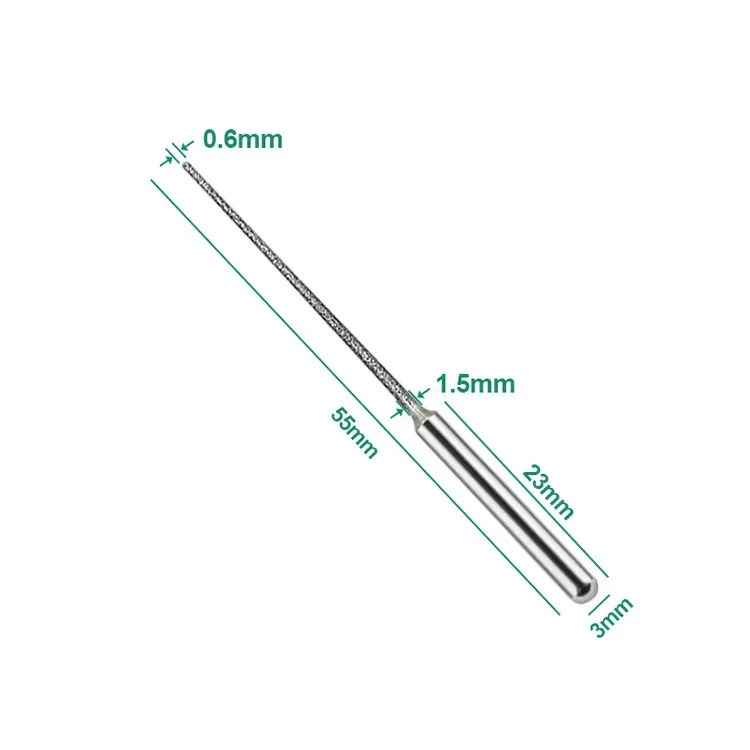 3MM Schleifstäbe Mini-Diamantbohrer Schleifkopf Fräser Nadel Gravur Schnitzwerkzeug Polierwerkzeug Glas Jade Stein Bohrer – Detail 9