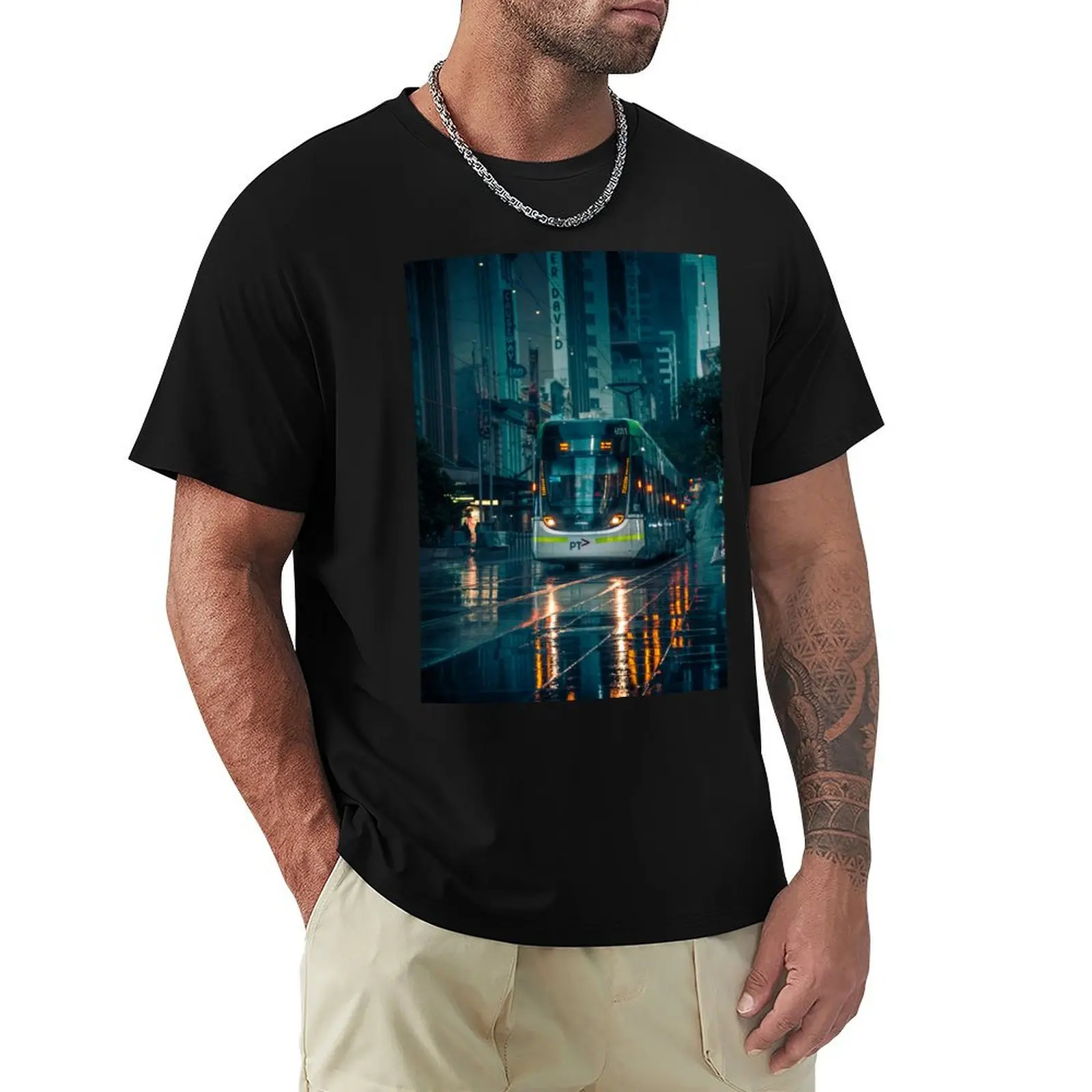 Trams Of Melbourne. T-Shirt Big and Tall Loose Fit T-Shirt