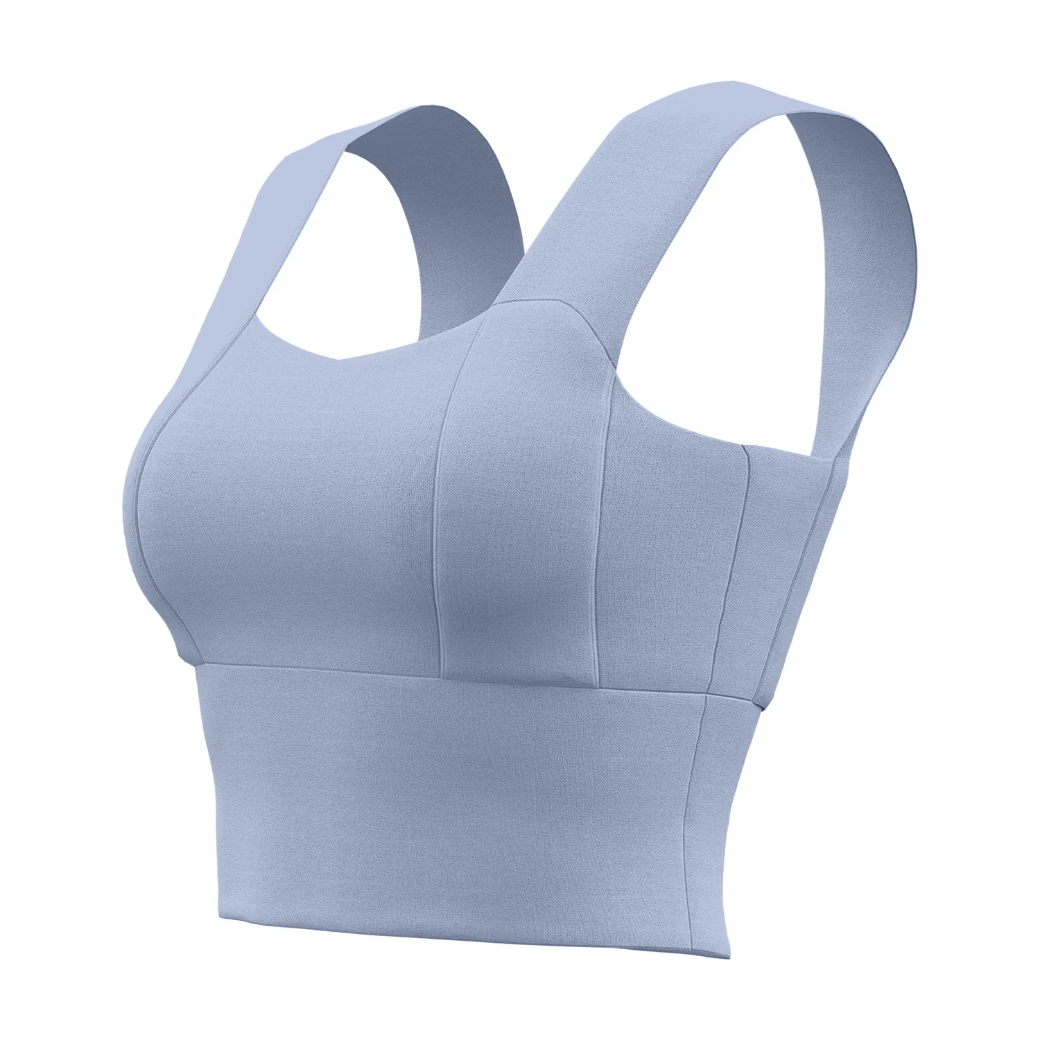 Fixed Cup Sports Underwear High Strength Shockproof Gathering Fitness Yoga Vest Bra Women