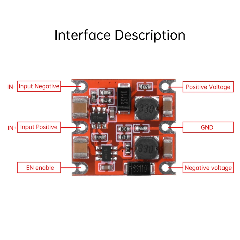 Two Channel DC-DC Step-down Power Module Positive And Negative Dual 5/12/15v Power Input 7-50V Current 300mA