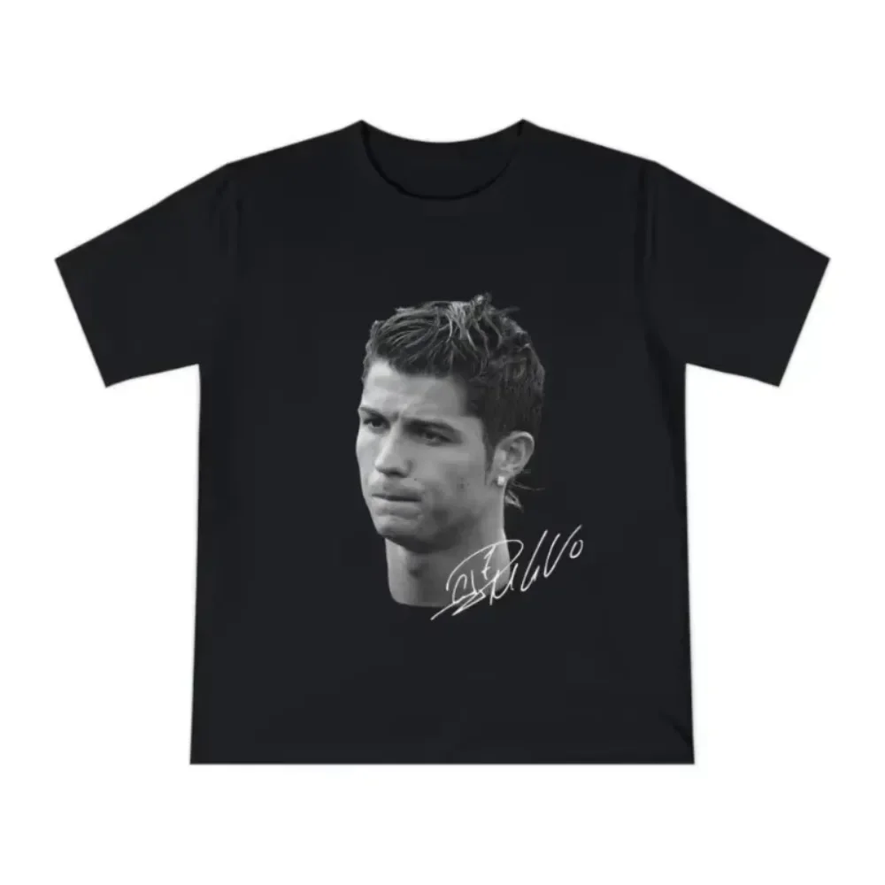 Cristiano Ronaldo Head T Shirt with Signature Trendy Graphic Tee Ronaldo CR7 Cristiano Ronaldo Shirt Ronaldo Vintage Football image 2