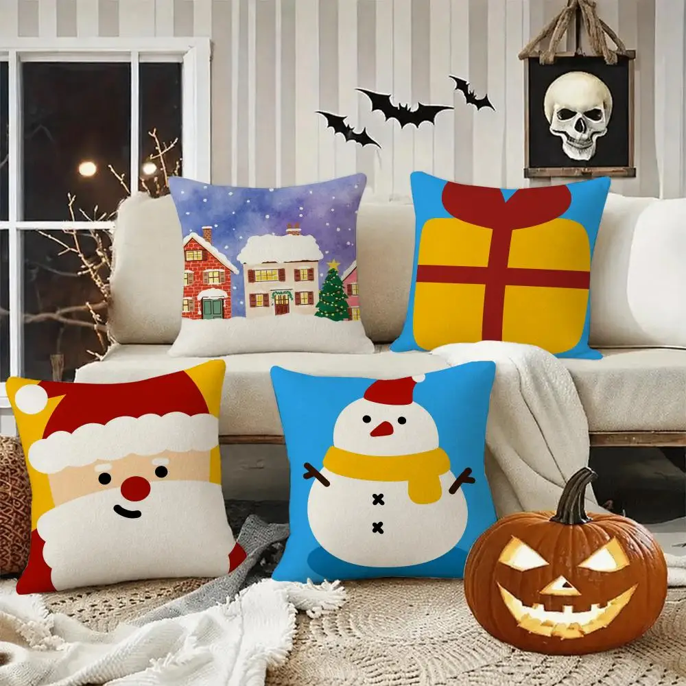 Christmas Cushion Cover Halloween decoration trick or treat cushion cover, ghost, pumpkin head, bat decoration