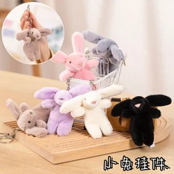 Small Rabbit Plush Keychains Cute Plushie Doll Anime Kawaii Bunny Toys for Children Pendant Key Chain Woman Girl Birthday Gift