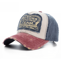 2025 High Quality Washed Cotton Damage Baseball Cap Motor Snapback Hat Hip Hop Dad Hats For Men Women Grinding Multicolor Bone