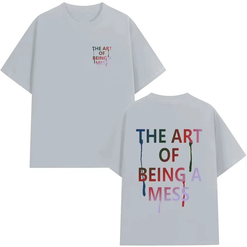 تي شيرت Harajuku Graphic يصبح صورة فوضوية تي شيرت LAUREN SPENCER SMITH Tide تي شيرت قطن 2025 تي شيرت قطني للرجال والنساء