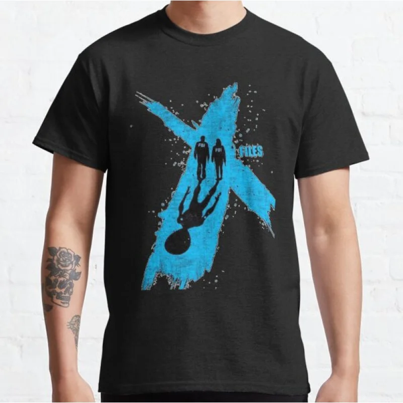 

80s Vintage Sci fi tv series 0529 The X Files Trust No One Gift t shirt for man Alien Graphic clothes All size tops S-6XL