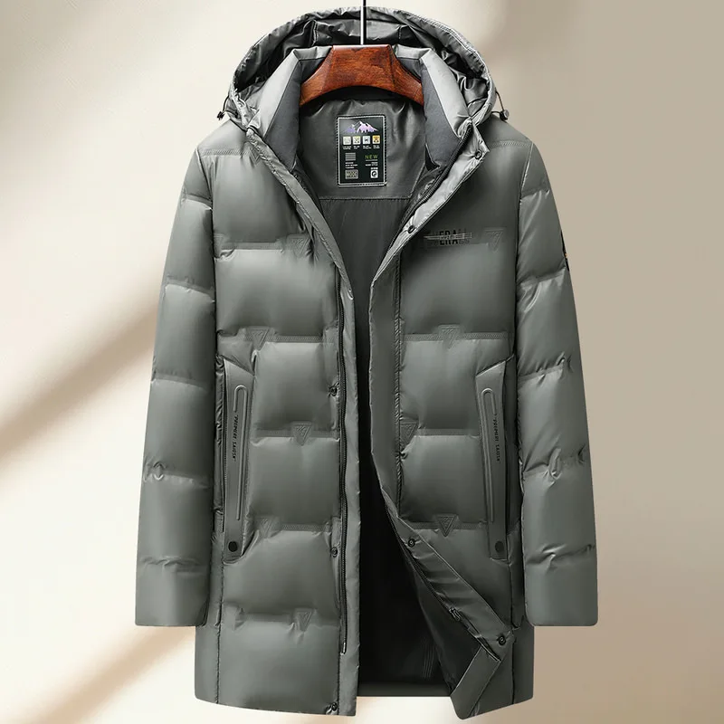 2024 new Arrival kurtka zimowa 90% białe kurtki puchowe z kaczego puchu mężczyźni, męski długi styl moda zagęścić ciepły zimowy płaszcz puchowy, parki męskie