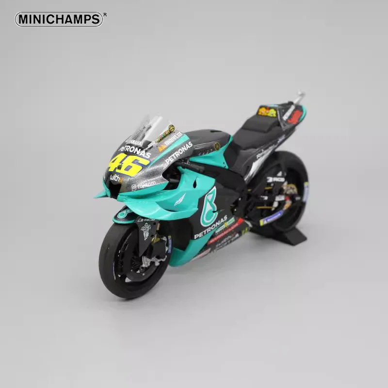 New In Stock Minichamps 1:12 Rossi 2021 Valencia Retired Motogp Yamaha Yzr-M1 Racing Motorcycle Model Custom Children'S Toy Gift