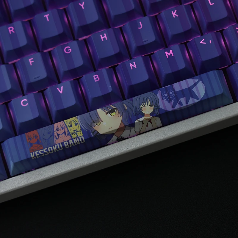 108 tasti PBT Dye Subbed Keycaps Cartoon Anime Gaming Key Caps BOCCHI THE ROCK Yamada Ryo Keycap retroilluminato per layout ANSI