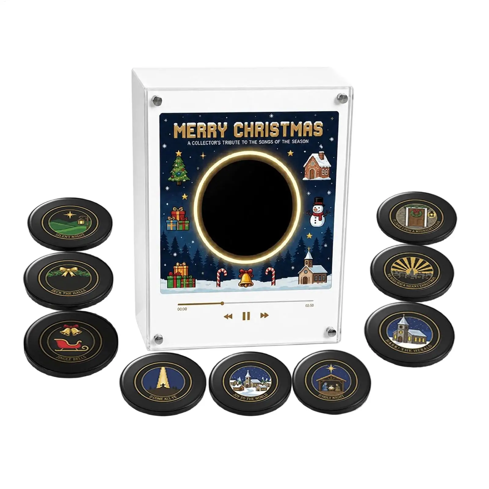 Creative Acrylic NFC Music Player Magnetic Refrigerator Sticker Automatic Playing Sound Decor for Home Office Decoration
