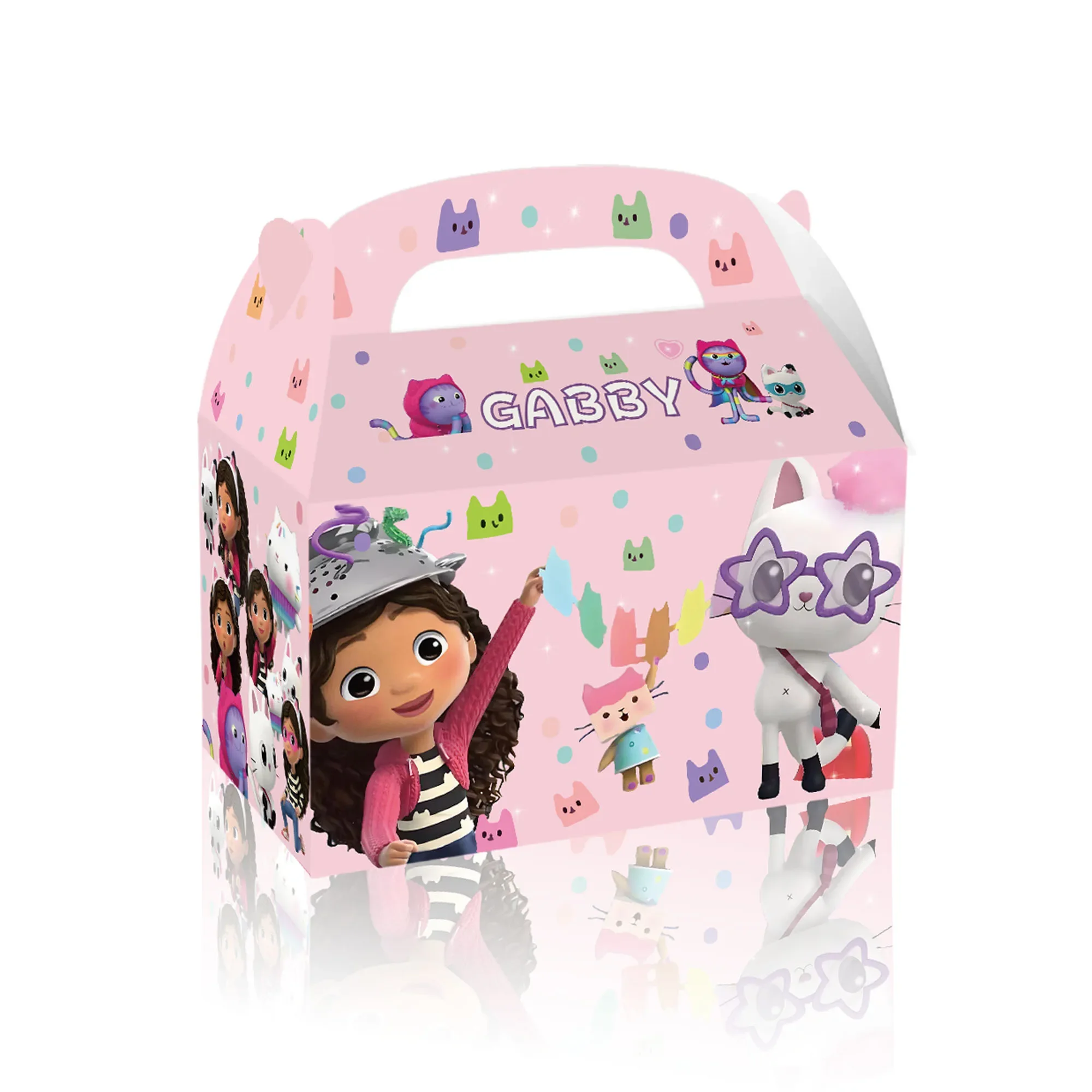12/24 pezzi Gabby Dollhouse Cats Party Candy Box Decorazione confezione regalo di compleanno per bambini MINISO