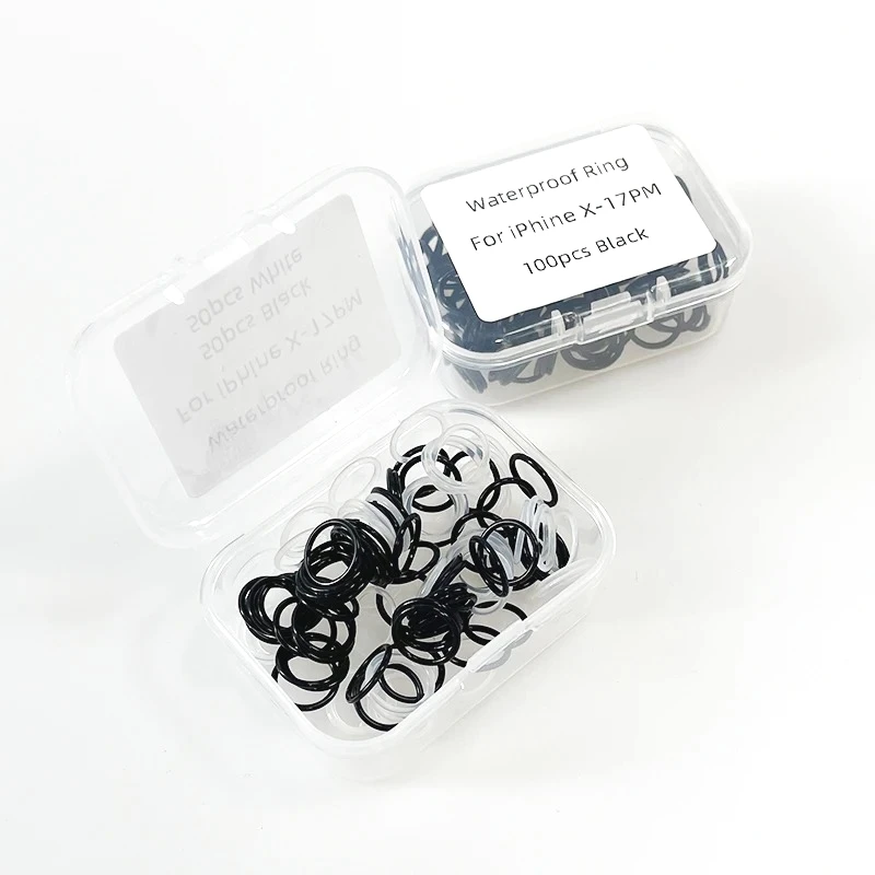 100 piezas de anillo de goma impermeable para resolver el espacio de la cámara trasera después de reemplazar el vidrio trasero, herramienta de reparación para iPhone 2