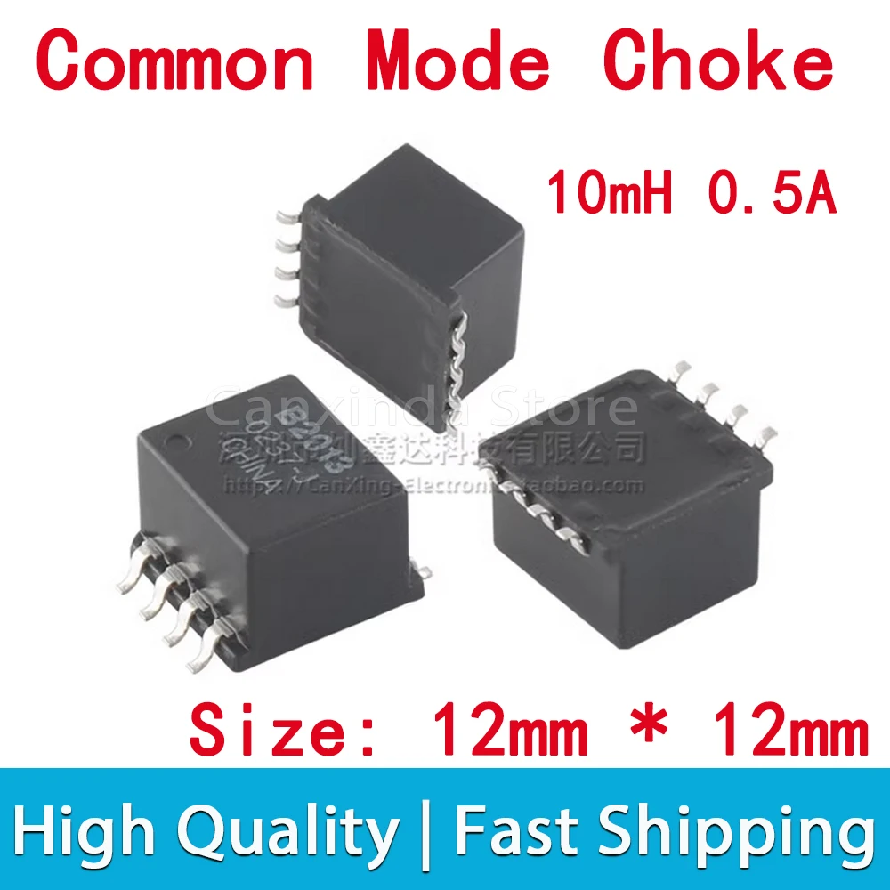 

5pcs 10mh 0.5A Inductance SMD Common Mode Choke Chokes Coil Filter Inductor Signal Reduce Noise B2013