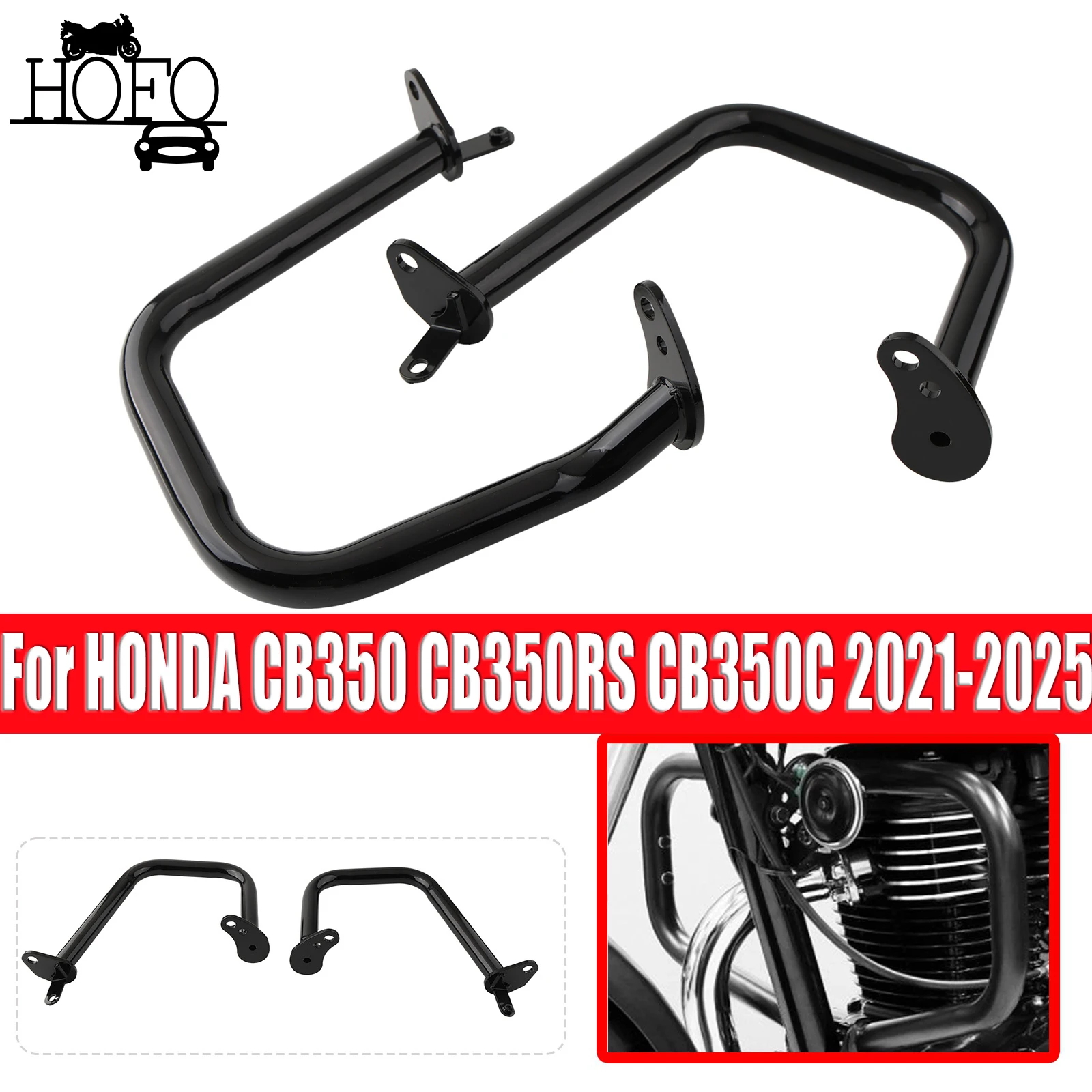 

Motorcycle Engine Guard Crash Bar Protector For HONDA CB350 CB350RS CB350C GB350 2021-2025