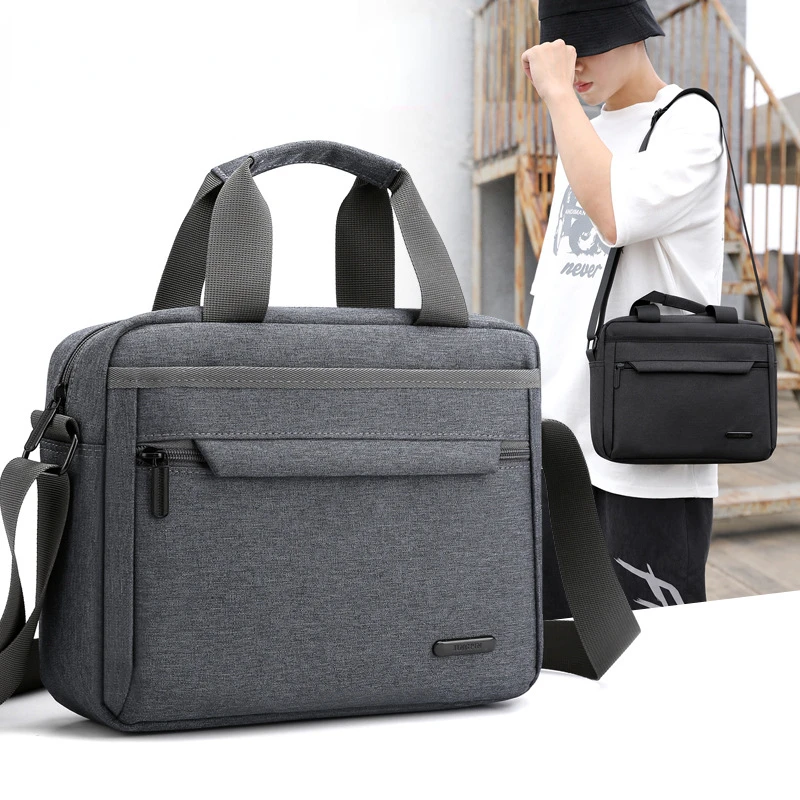 New Fashion Handbag Simple Men\'s Business Shoulder Bag Commuter Casual Messenger Bag Nylon Material Large Capacity Crossbody Bag