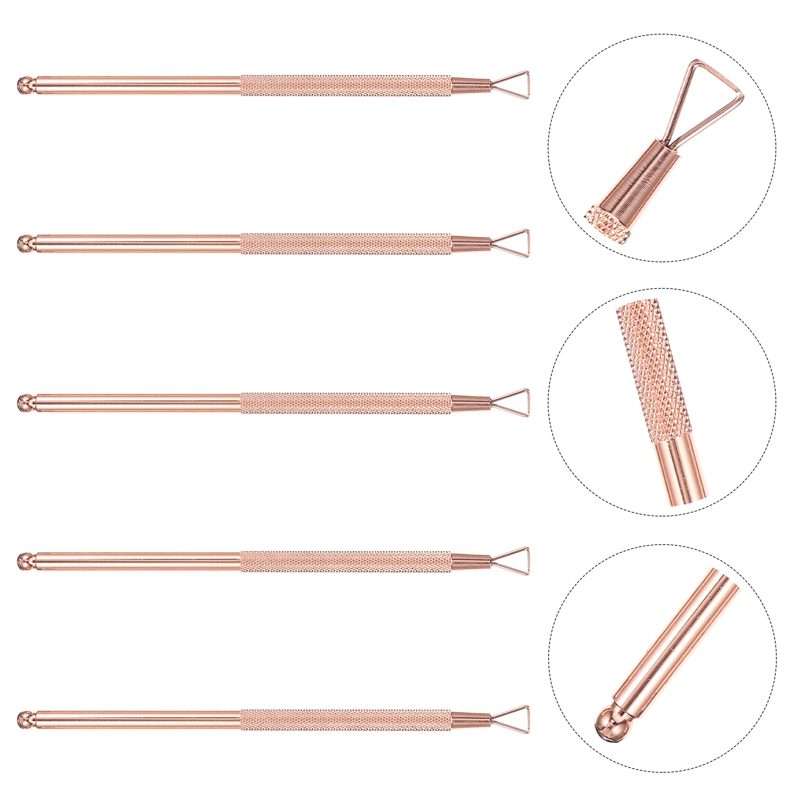 

5Pcs Stainless Steel Nail Gel Remover Professional Cuticle Pusher for Manicure Pedicure Nail Art Trimming Tools Kit
