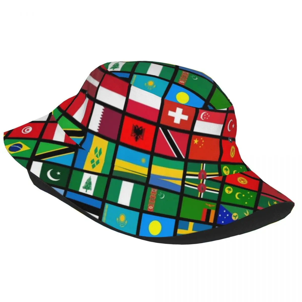 More Then 90 Flags Of The Countries Of The World Bucket Hat Street Style Fisherman Caps For Unisex Vintage Vacation Sun Hats