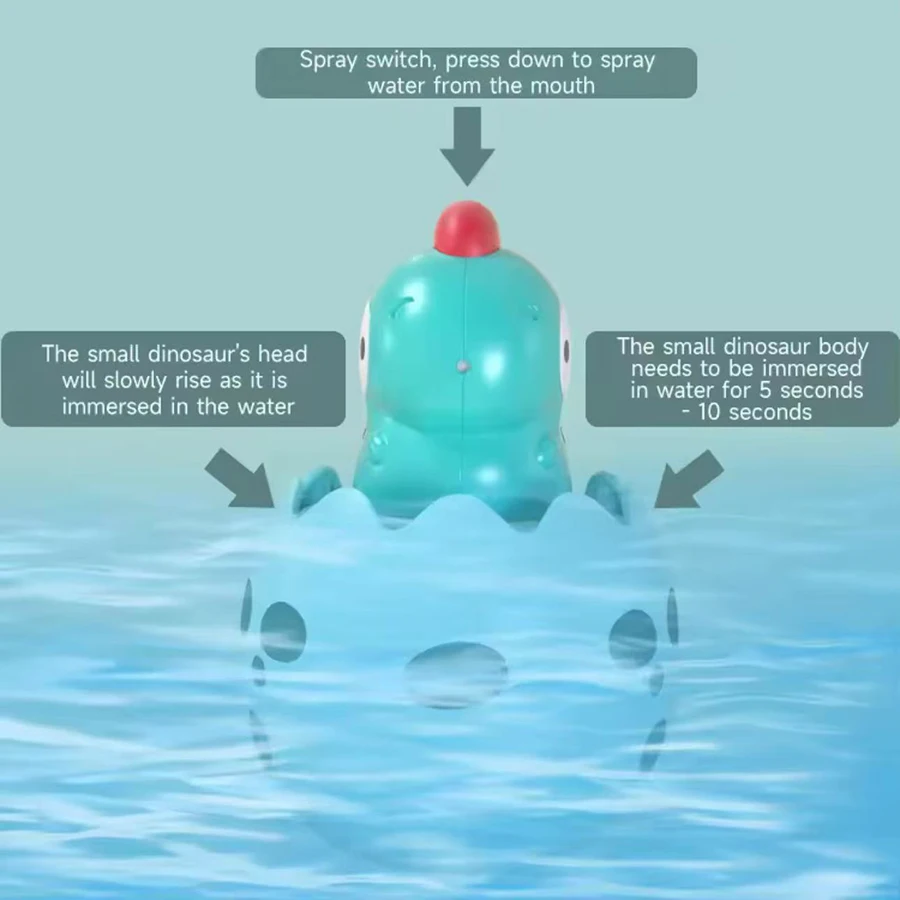 هدايا أطفال ألعاب حمام الطفل بطة صفراء صغيرة رذاذ المطر البيض طفل الأطفال الحمام لعب المياه دش الفتيان والفتيات بيضة الديناصور